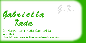 gabriella kada business card